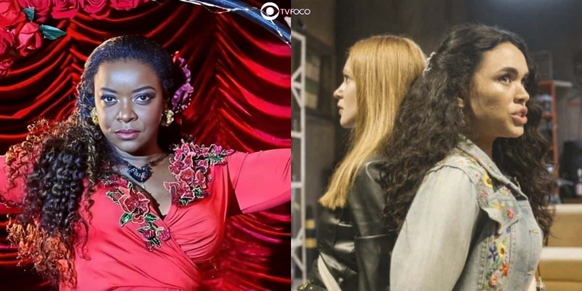 Maria Navalha, Preciosa e Luna em cenas de Fuzuê (Foto: Reprodução / Globo / Montagem TV Foco)