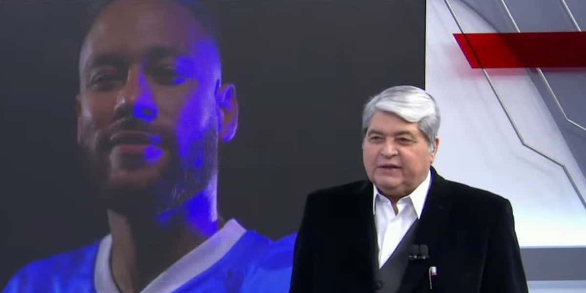 Neymar virou notícia em dia de alta audiência para Datena (Foto: Reprodução/Band)