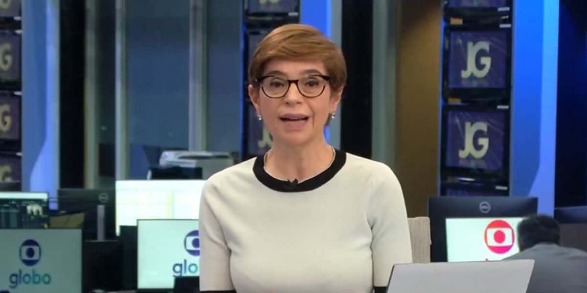 Renata Lo Prete em transmissão ao vivo (Foto: Reprodução / TV Globo)