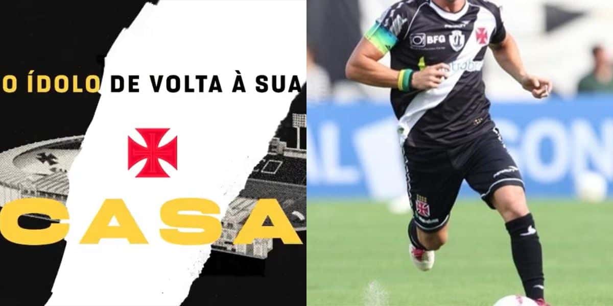 Retorno triunfal de ídolo do Vasco (Reprodução: Montagem TV Foco)