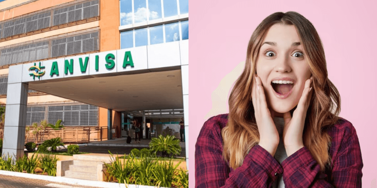 Anvisa e mulher chocada (Reprodução/Montagem TV Foco)
