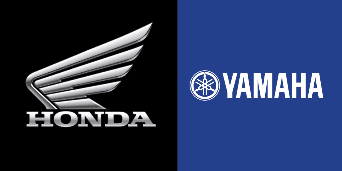 Logo da Honda e Yamaha (Reprodução/Montagem TV Foco)