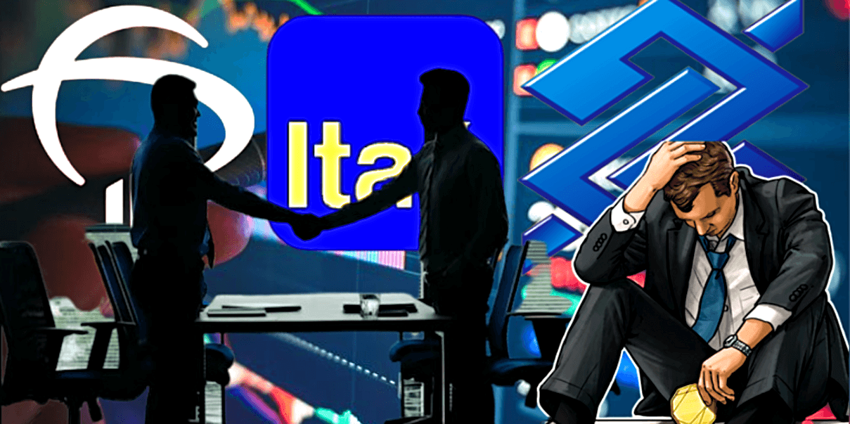 3 bancos brasileiros acabaram passando para as mãos do Itaú. Bradesco e Banco do Brasil (Foto Reprodução/Montagem/Tv Foco)
