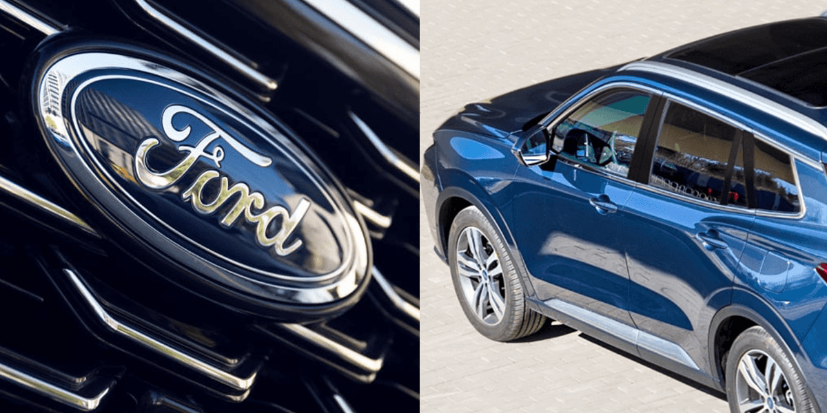 Carro da Ford (Foto: reprodução, Montagem, TV Foco)