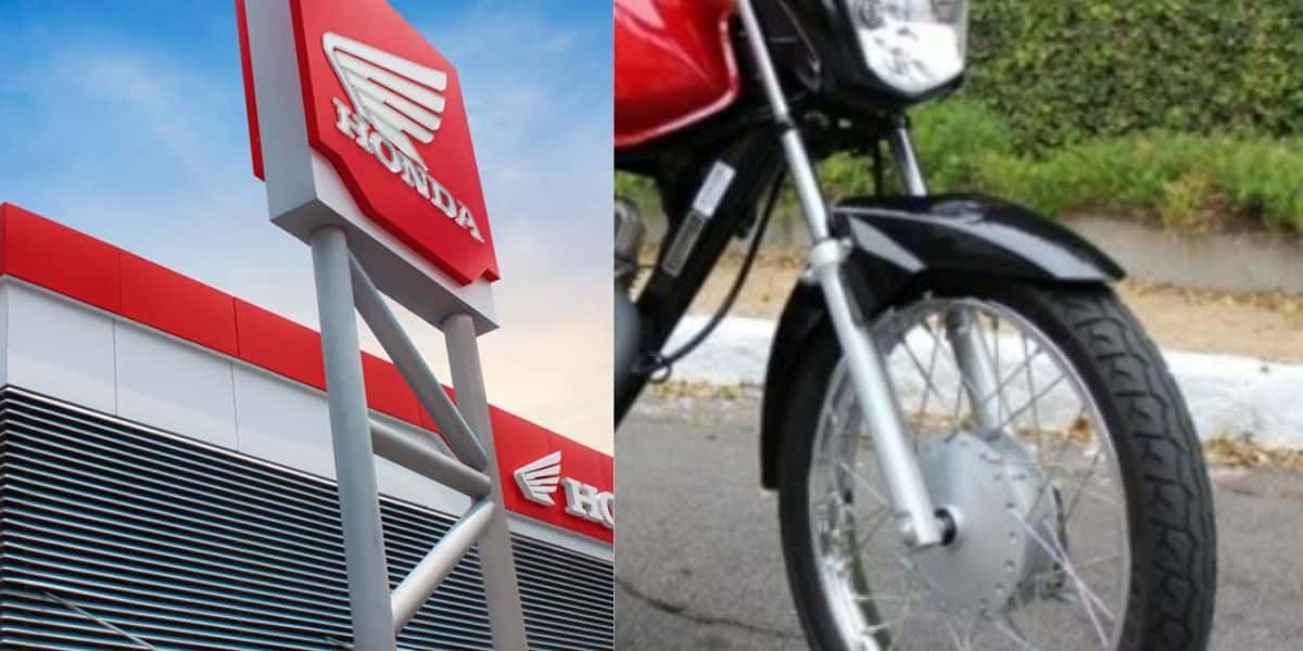 Fachada da Honda e moto Honda - montagem: Tv foco
