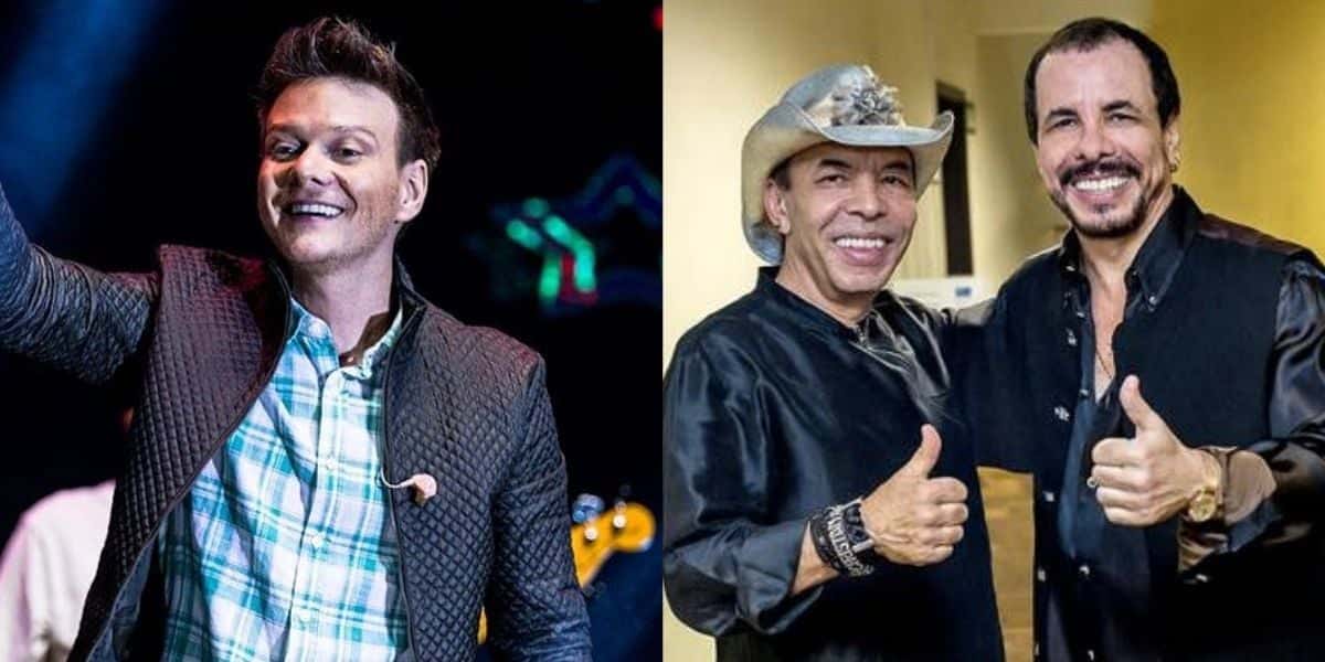 Michel Teló, Chrystian e Ralf (Fotos: Reproduções / Instagram / João Vitor)