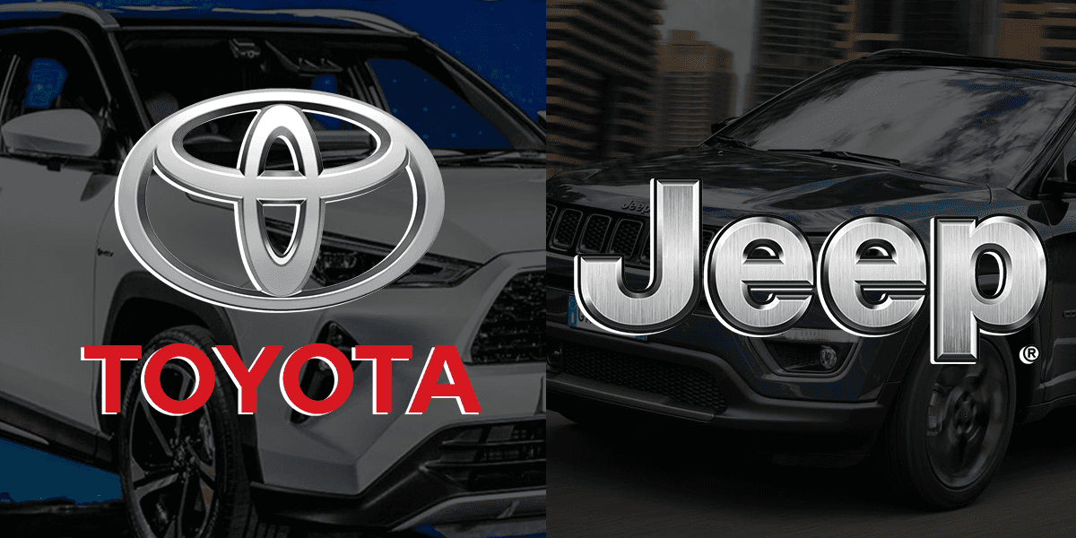 Toyota e Jeep (Foto: Reprodução, Montagem, TV Foco)