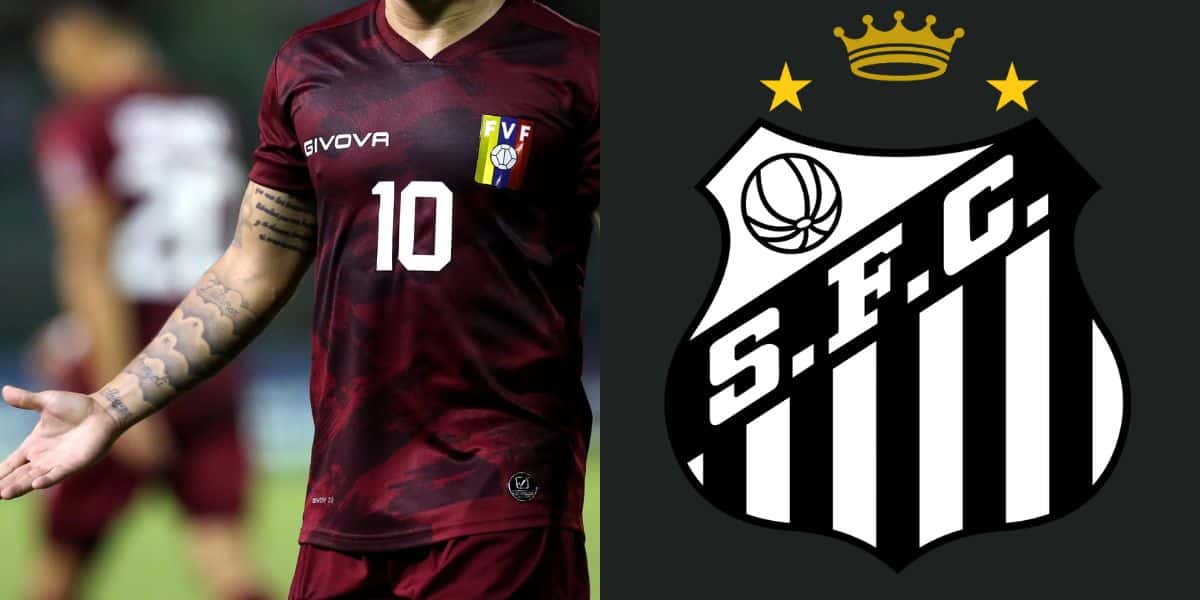 Yeferson Soteldo e Santos - (Reprodução Internet)