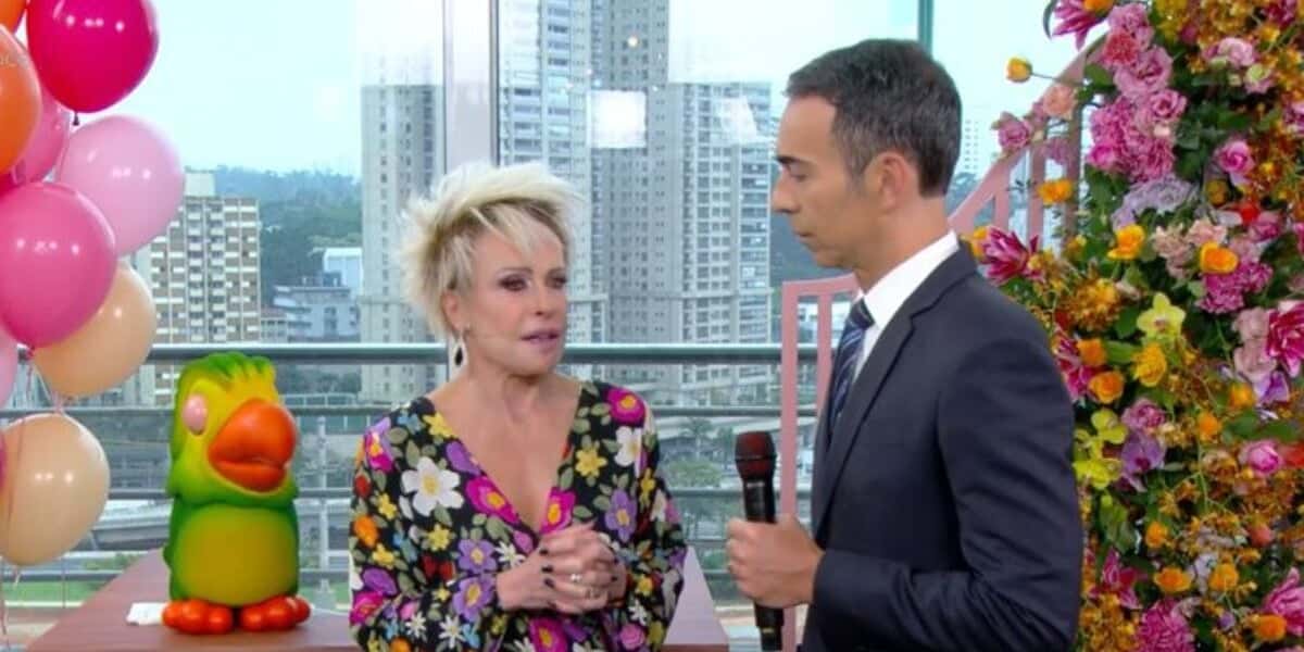Ana Maria Braga garantiu alta audiência ao receber Cesar Tralli no "Mais Você" (Foto: Reprodução/TV Globo)