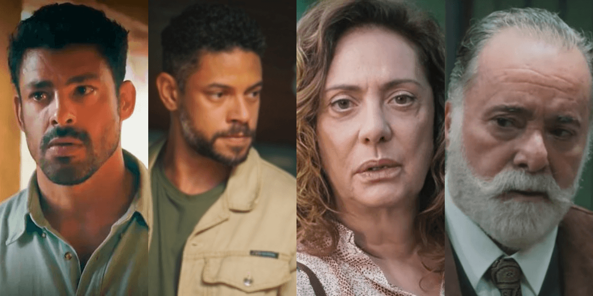 Caio, Jonatas, Agatha e Antônio em Terra e Paixão. Foto: Reprodução/Internet