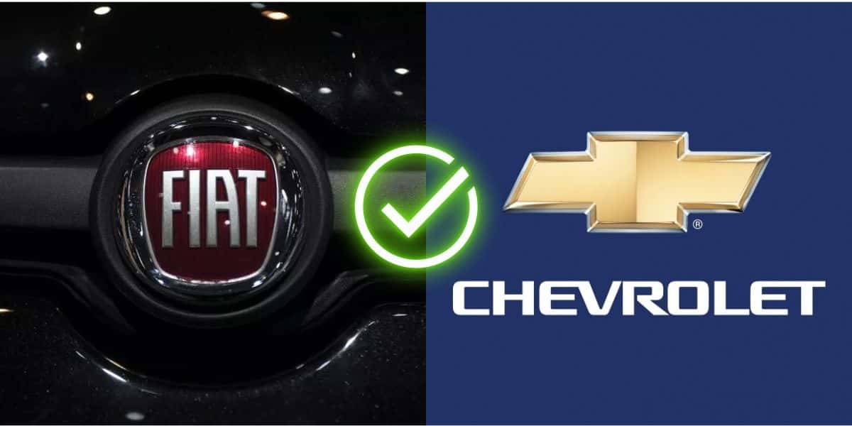 Logo da Fiat e da Chevrolet (Foto: Reprodução / Internet)