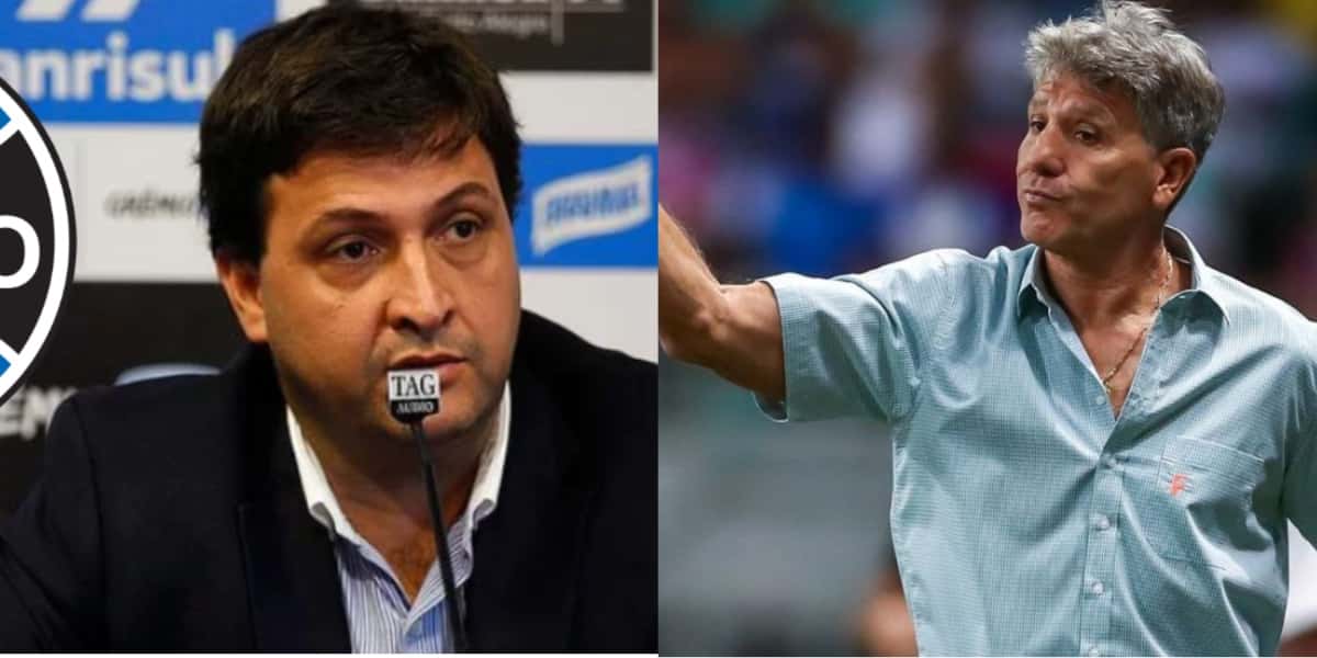 Guerra e Renato Gaúcho, do Grêmio - (Foto: Reprodução / Internet)