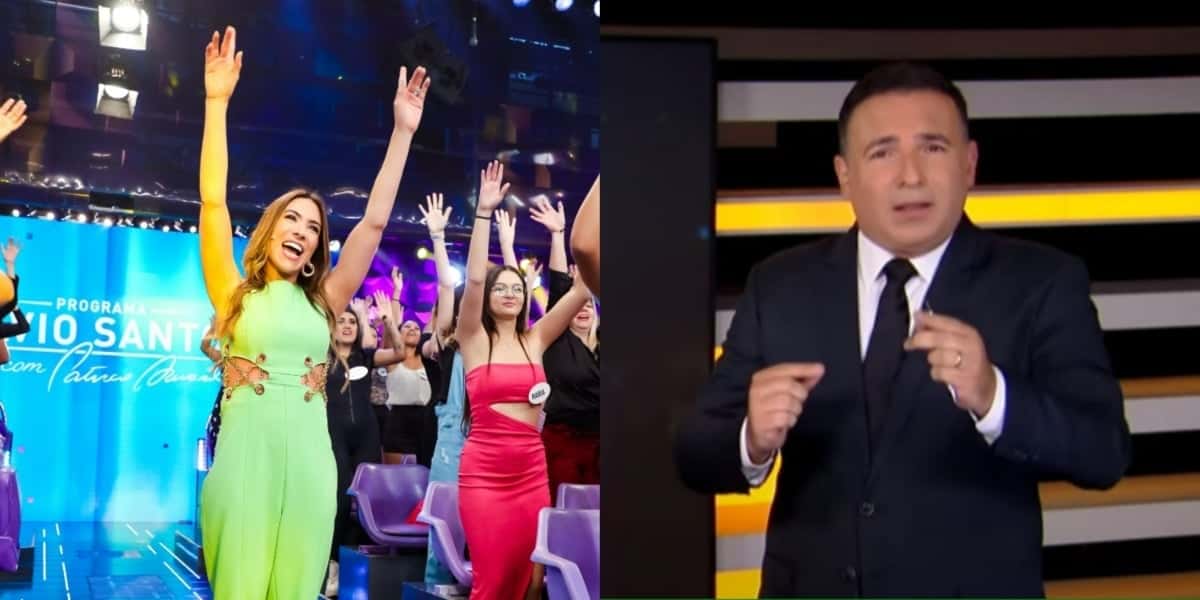 Patrícia Abravanel destruiu audiência do "Domingo Espetacular" com Reinaldo Gottino (Foto: Gabriel Cardoso/SBT/Reprodução/Record)