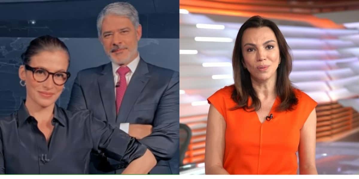 Renata Vasconcellos, William Bonner e Ana Paula Araújo viveram dança das cadeiras (Foto: Reprodução/TV Globo)