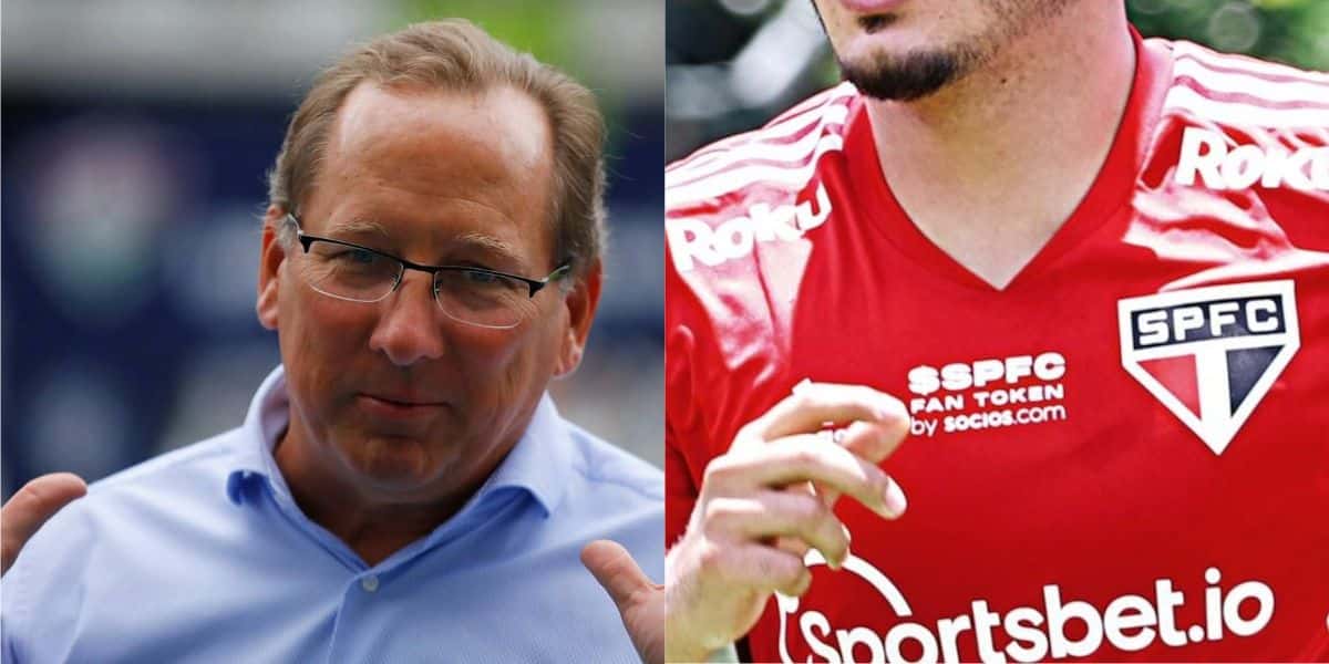 Textor e jogador do São Paulo (Reprodução/Internet)