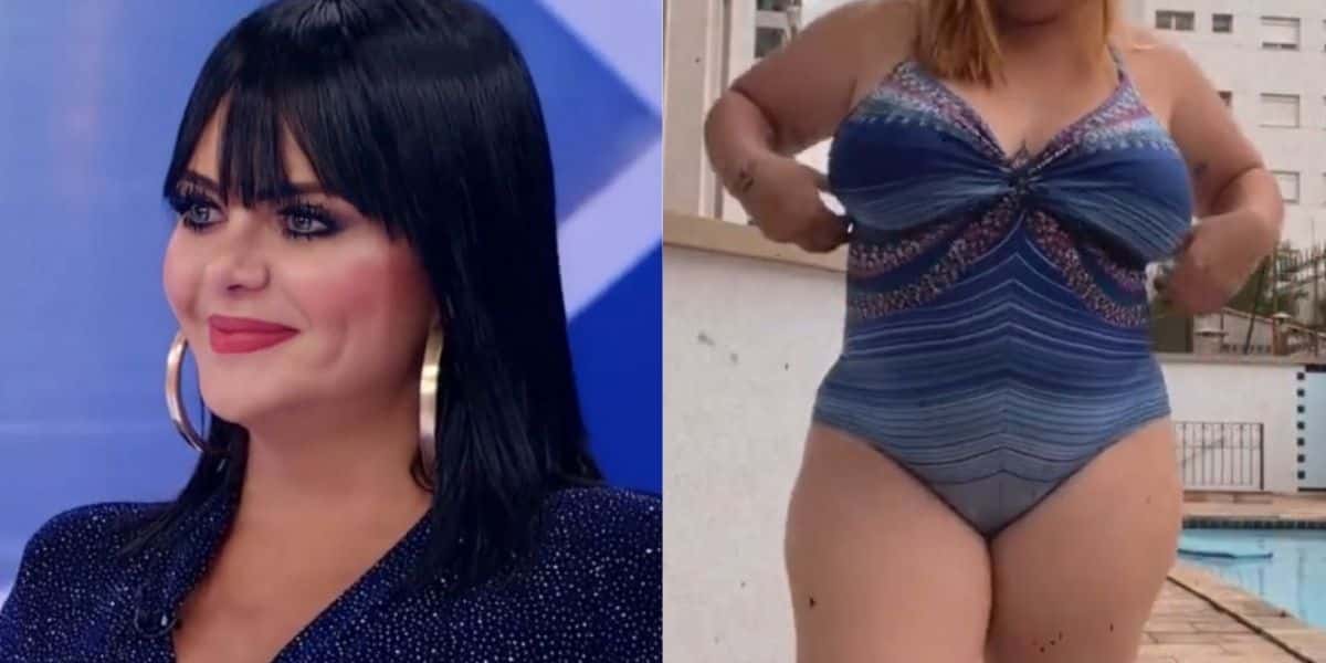 Valentina Francavilla, a ex-assistente de palco de Ratinho (Foto: Reprodução / Montagem TV Foco)