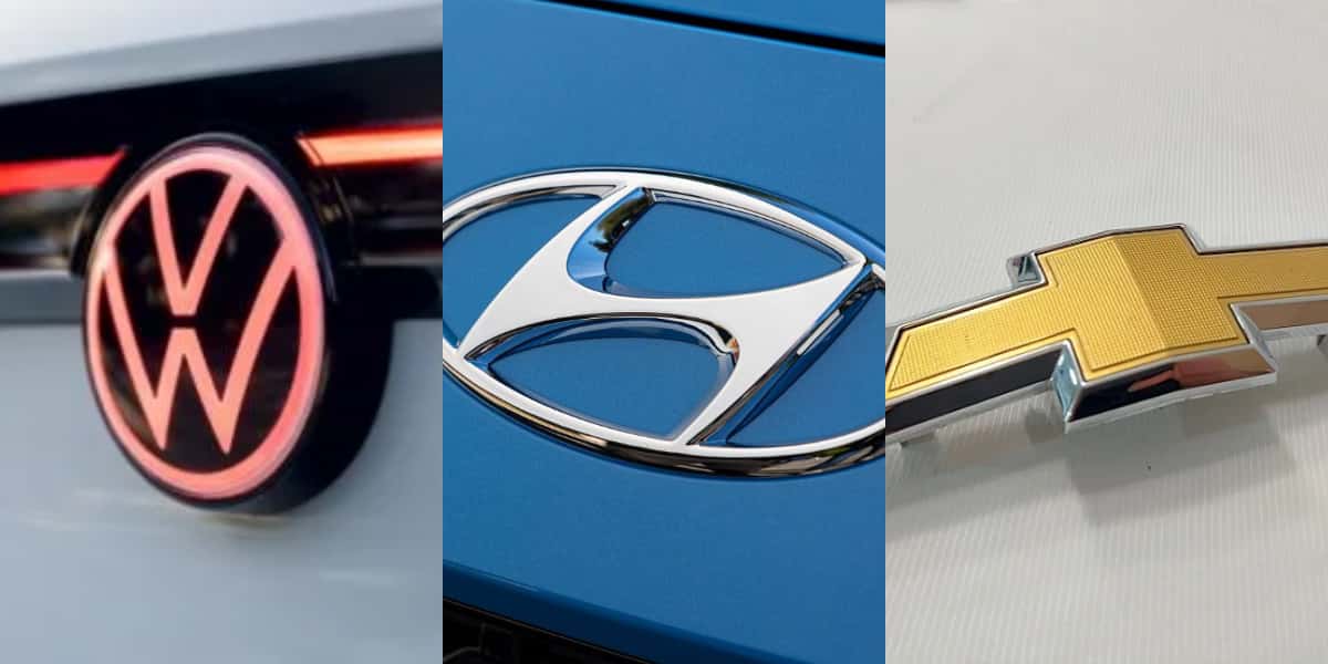 Volkswagen, Hyndai e Chevrolet (Foto: Divulgação)