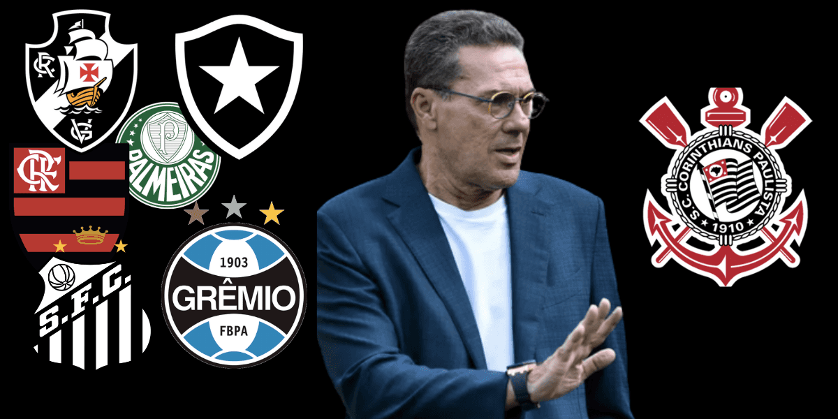 Luxemburgo se vinga do Corinthians e assina com gigante do futebol brasileiro (Reprodução/Montagem TV Foco)