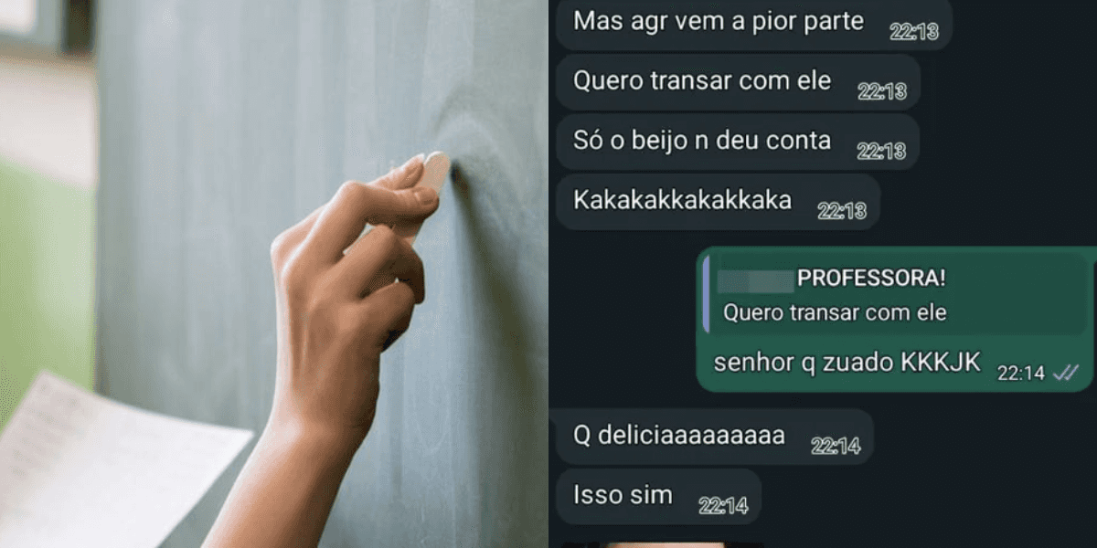 Professora é demitida após beijar próprio aluno (Reprodução/Montagem TV Foco)