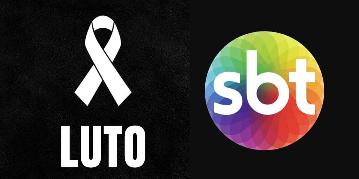 Imagem de luto e logo SBT (Foto: Reprodução / Montagem TV Foco)