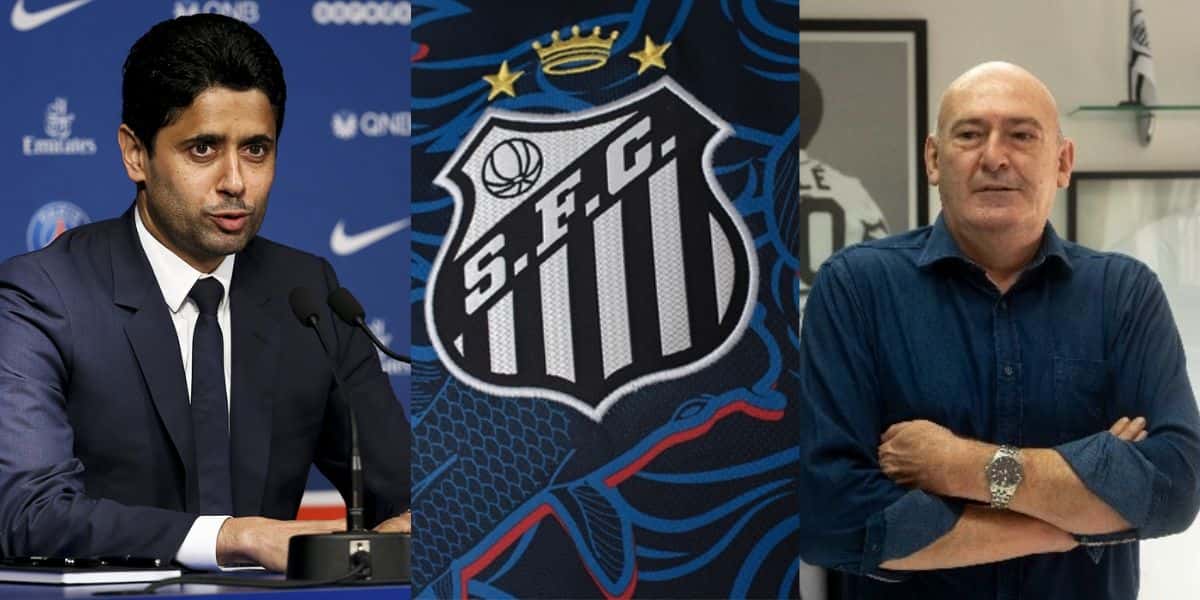 Nasser Al Khelaifa, Santos e Rueda (Reprodução - Internet)