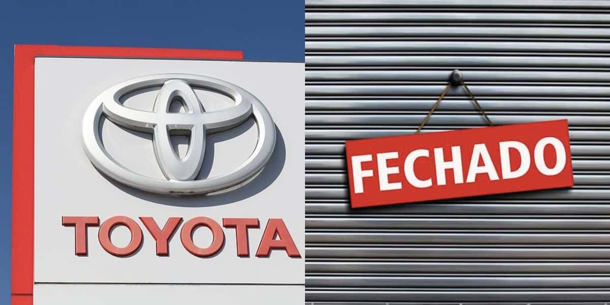 Toyota e loja fechada (Fotos: Reproduções / Internet)
