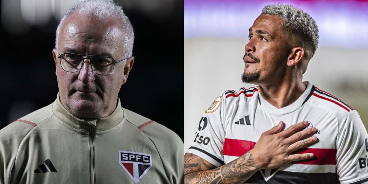 Técnico do São Paulo, Dorival, e o jogador camisa 10, Luciano (Foto: Internet)