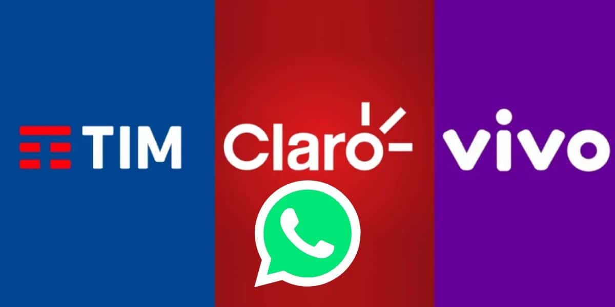Tim, Vivo, Claro e WhatsApp (Reprodução/Internet)