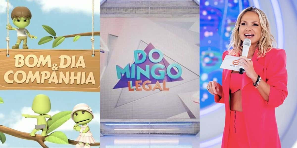 Bom Dia & Cia, Domingo Legal e Eliana (Reprodução/Montagem TV Foco)