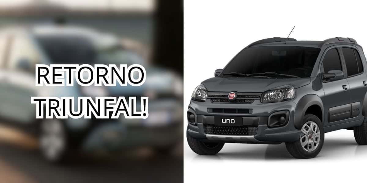 Retorno triunfal do Fiat Uno em 2024 (Reprodução/Montagem TV Foco)