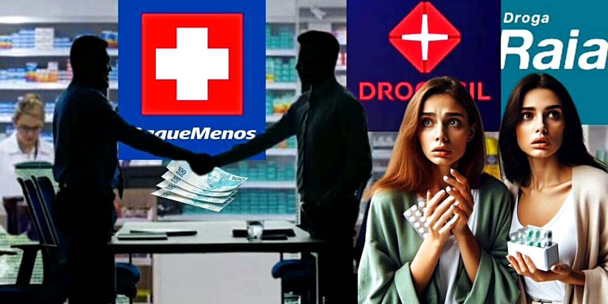 Compra colossal da Pague Menos chegou como vingança diante da fusão da Droga Raia com a Drogasil (Foto Reprodução/Montagem/Tv Foco)