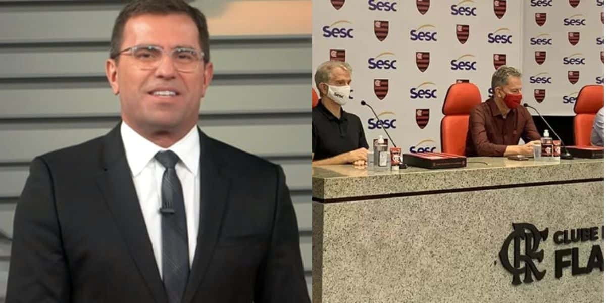 Demissão e substituto relâmpago: Bocardi para jornal com contratação urgente no Brasil: "Tem um novo técnico" - (Montagem Tv Foco)