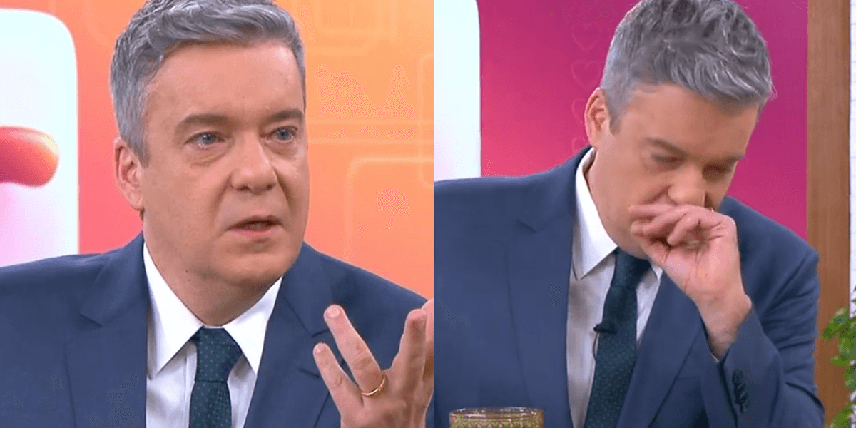 Kovalick chorando ao vivo na Globo (Foto: Reprodução, Globo)