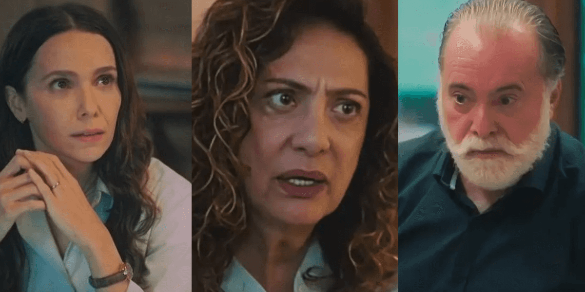 Lucinda, Agatha e Antônio em Terra e Paixão - Foto: Montagem