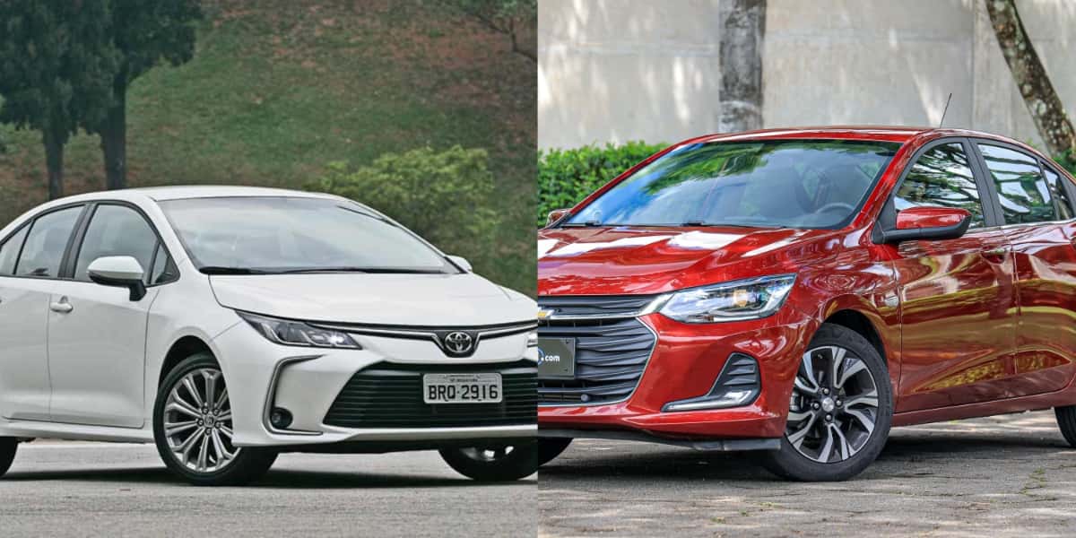 3 CARROS extintos em 2023 e os 13 sedans favoritos, com Ônix e Corolla na lista - Foto: Montagem