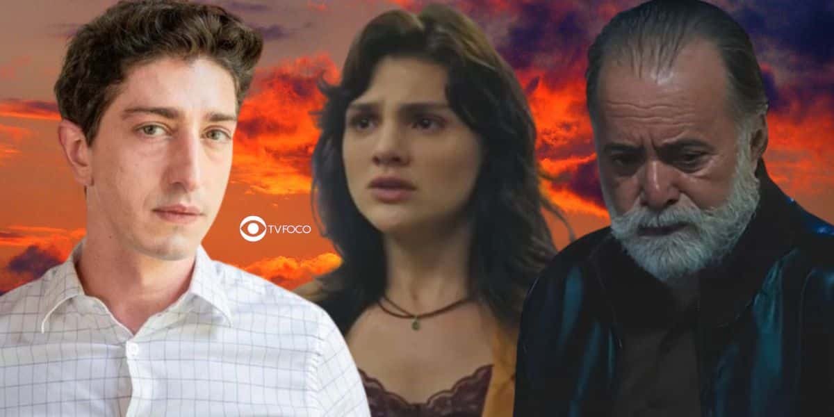 Daniel, Petra e Antônio em Terra e Paixão (Foto: Reprodução / Globo / Montagem TV Foco)
