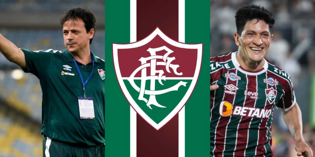 Diniz em festa com a chegada de craque no Fluminense para ser dupla matadora com Cano - (Foto: Reprodução / Internet)