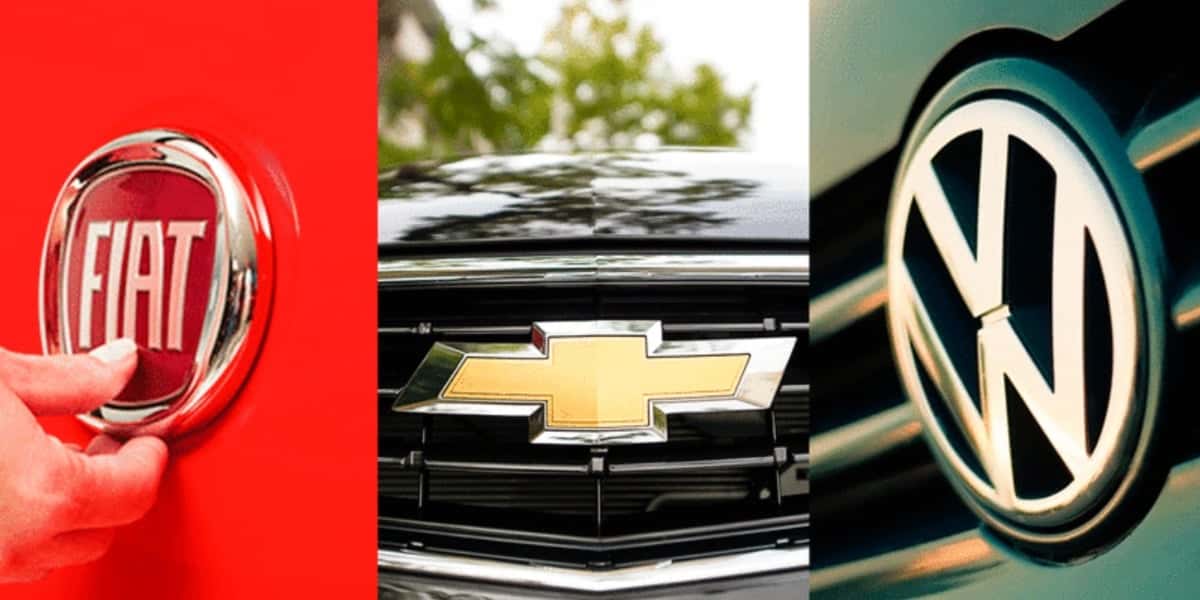 Fiat, Chevrolet e Volkswagen são grandes montadoras (Foto: Reprodução/ Internet)