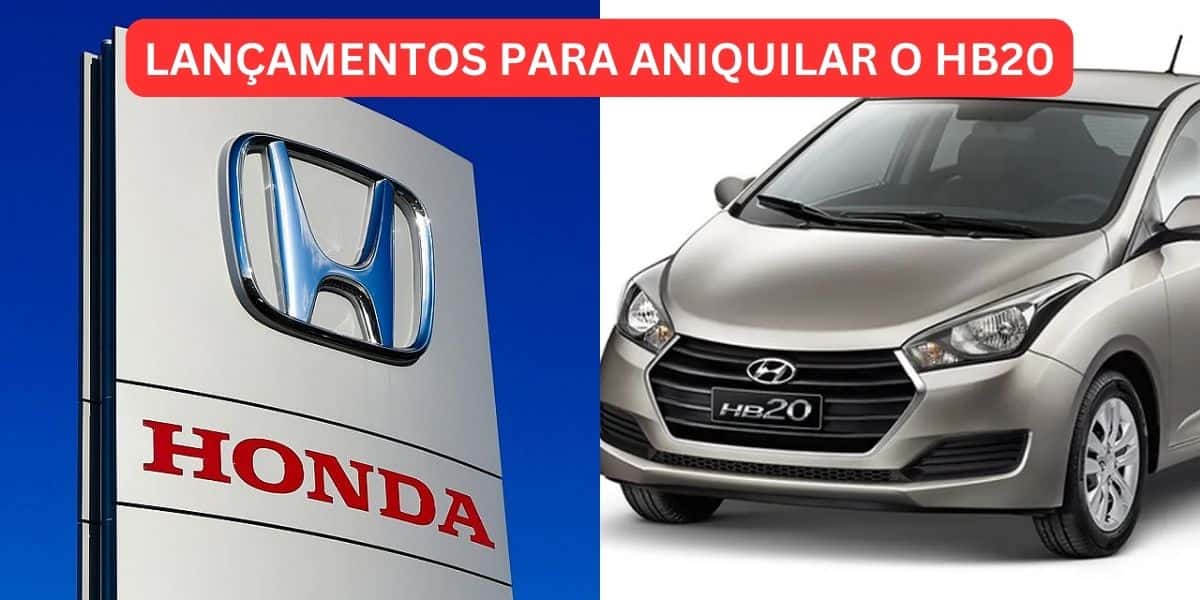 Lançamentos da Honda para acabar com HB20. Foto: Reprodução/Internet