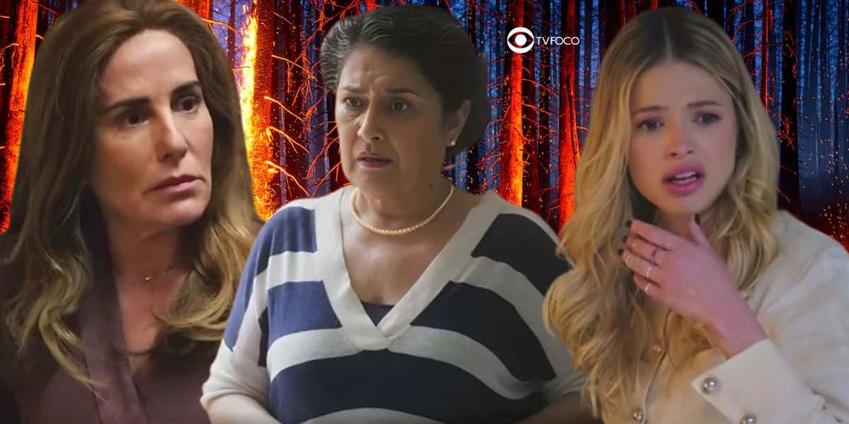 Irene, Angelina e Graça em Terra e Paixão (Foto: Reprodução / Globo / Montagem TV Foco)