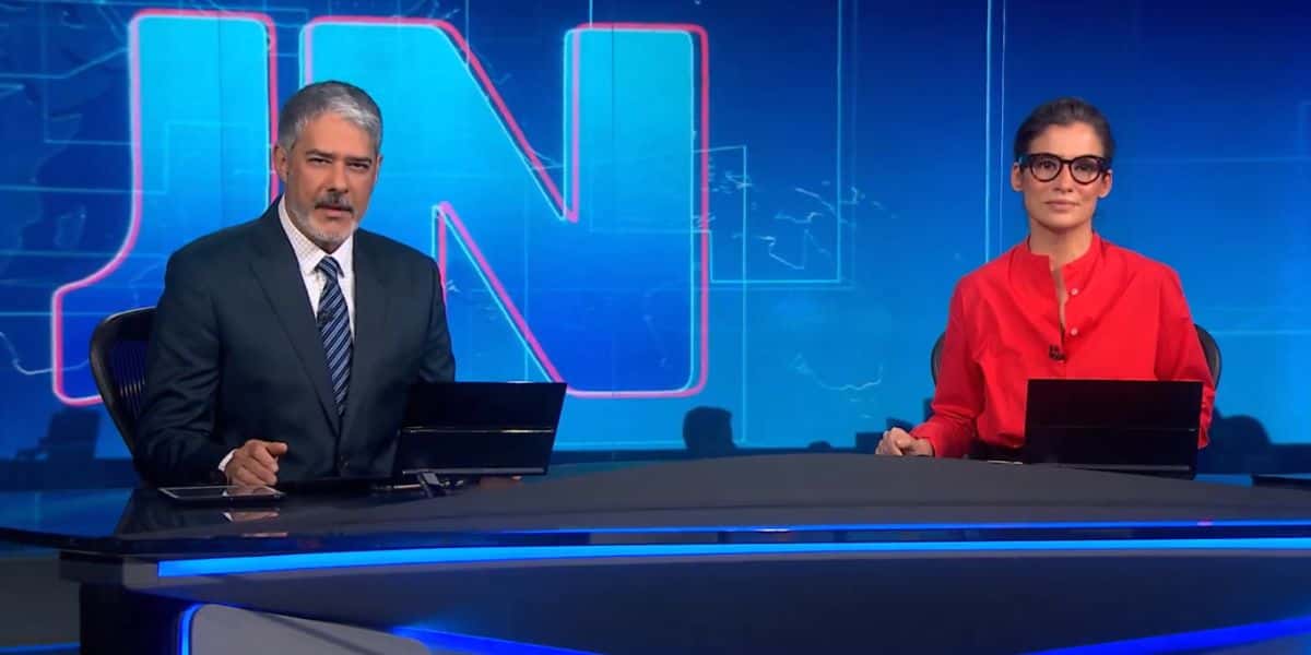 William Bonner e Renata Vasconcellos no Jornal Nacional (Foto: TV Globo)
