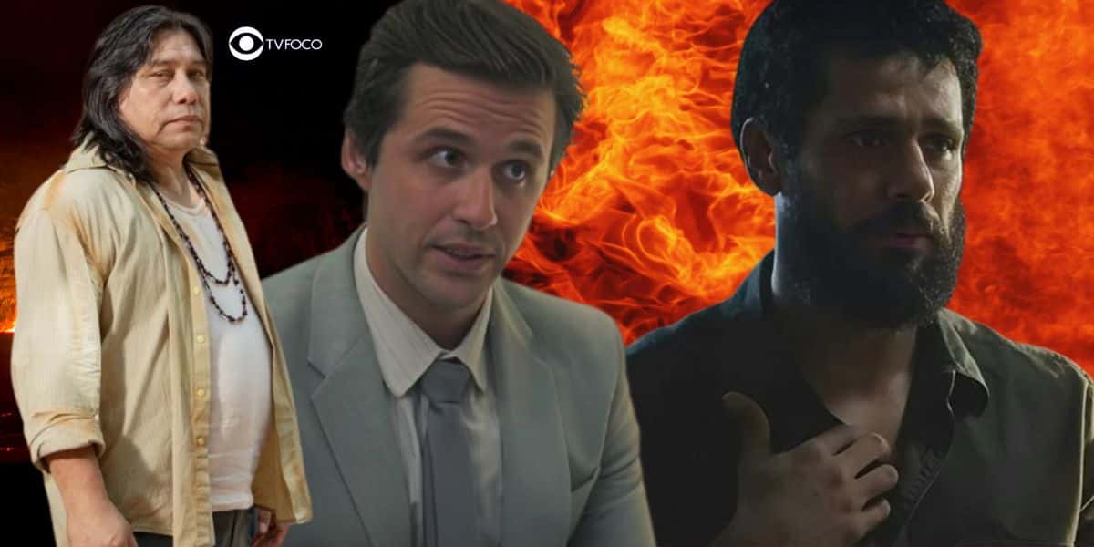 Jurecê, Franco e Ramiro em Terra e Paixão (Foto: Reprodução / Globo / Montagem TV Foco)