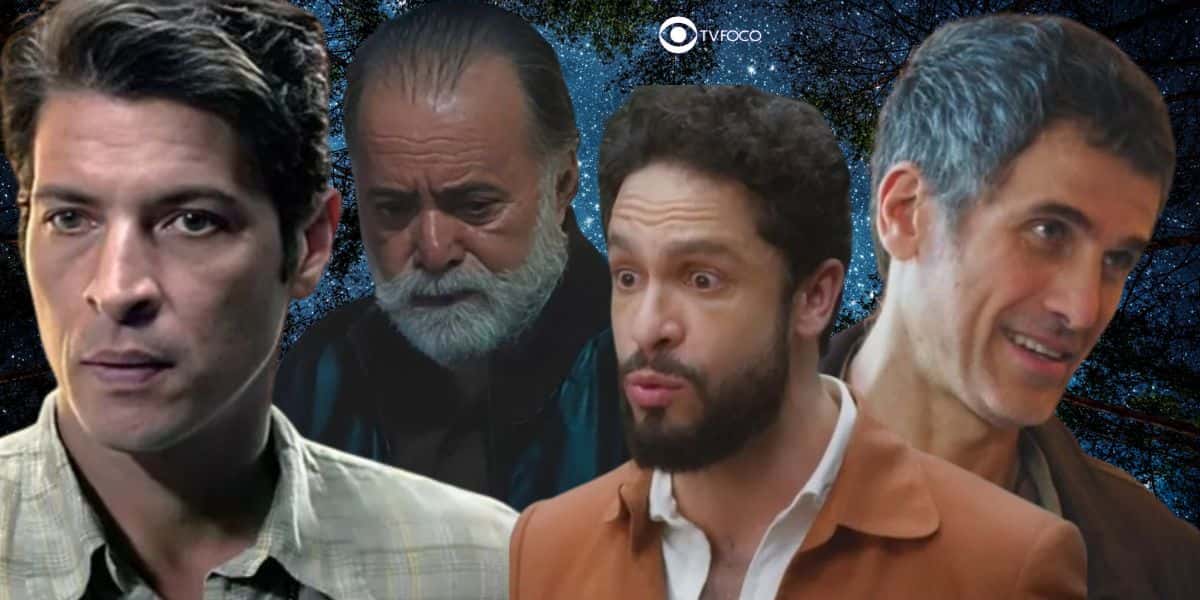 Marino, Antônio, Luigi e Dirceu em Terra e Paixão (Foto: Reprodução / Globo / Montagem TV Foco)