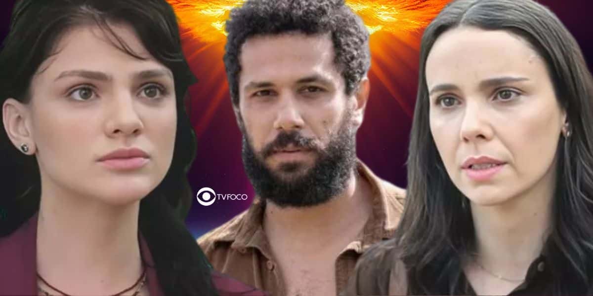 Petra, Ramiro e Lucinda em Terra e Paixão (Foto: Reprodução / Globo / Montagem TV Foco)