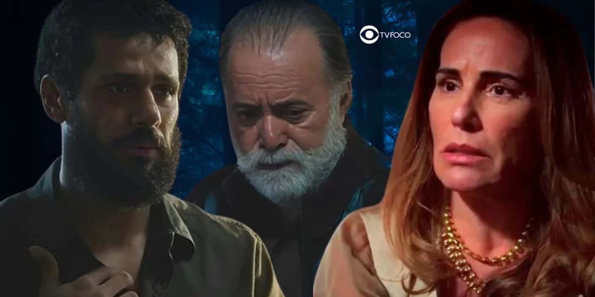 Ramiro, Antônio e Irene em Terra e Paixão (Foto: Reprodução / Globo / Montagem TV Foco)