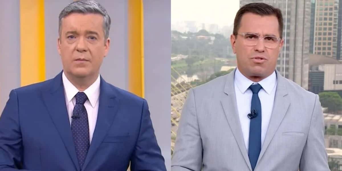 Roberto Kovalick e Rodrigo Bocardi são apresentadores do "Hora 1" e do "Bom Dia SP", respectivamente (Foto: Reprodução/TV Globo)