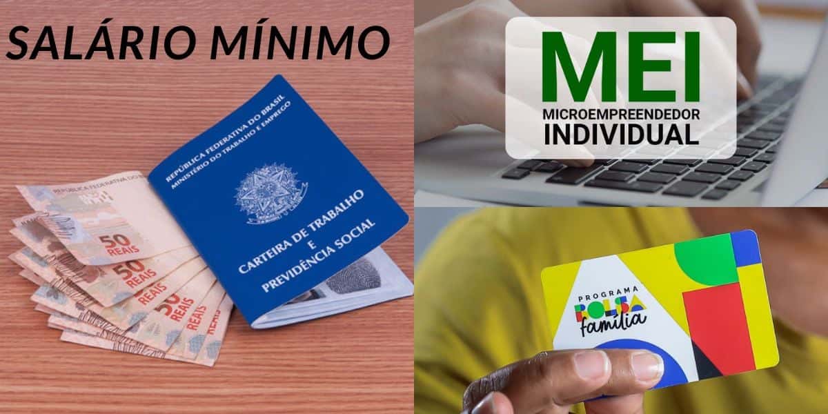 Novo salário mínimo em 2024 atinge MEI e Bolsa Família (Reprodução: Montagem TV Foco)