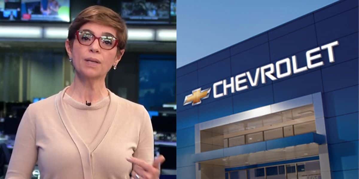 Renata Lo Prete no JG e Chevrolet (Fotos: Reproduções / Globo / Internet)