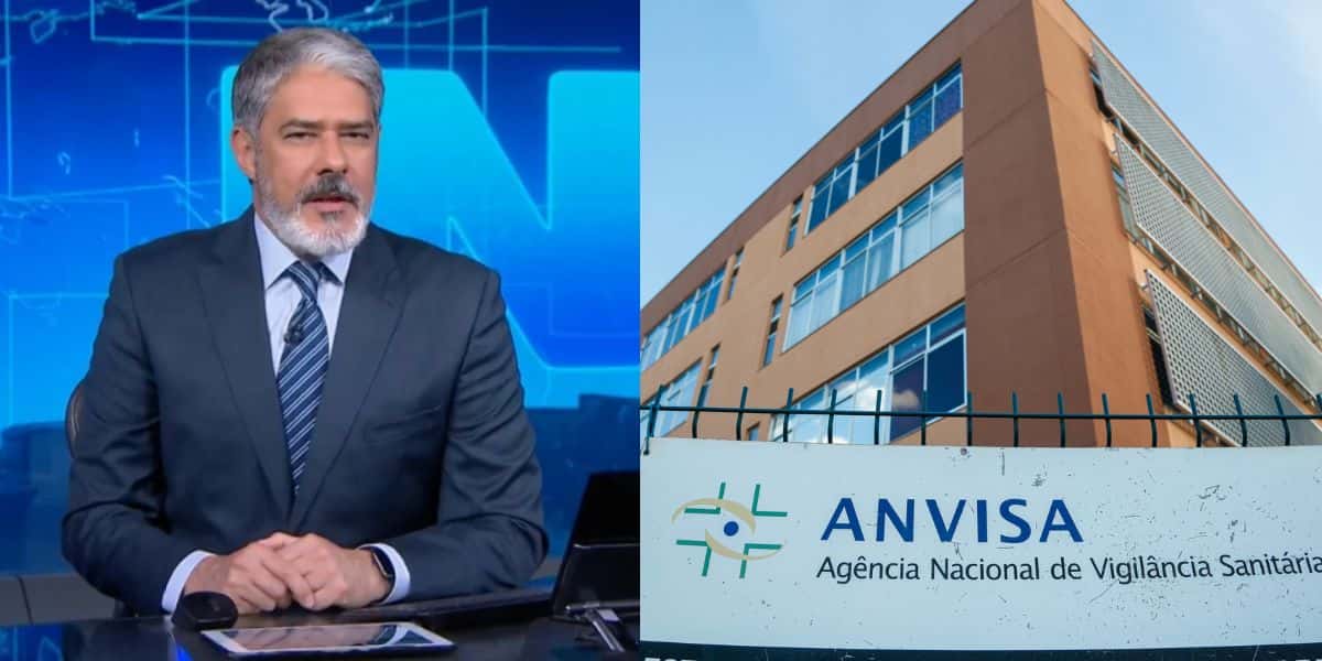 William Bonner deu notícia sobre a Anvisa no "Jornal Nacional" (Foto: Reprodução/TV Globo/Agência Brasil)