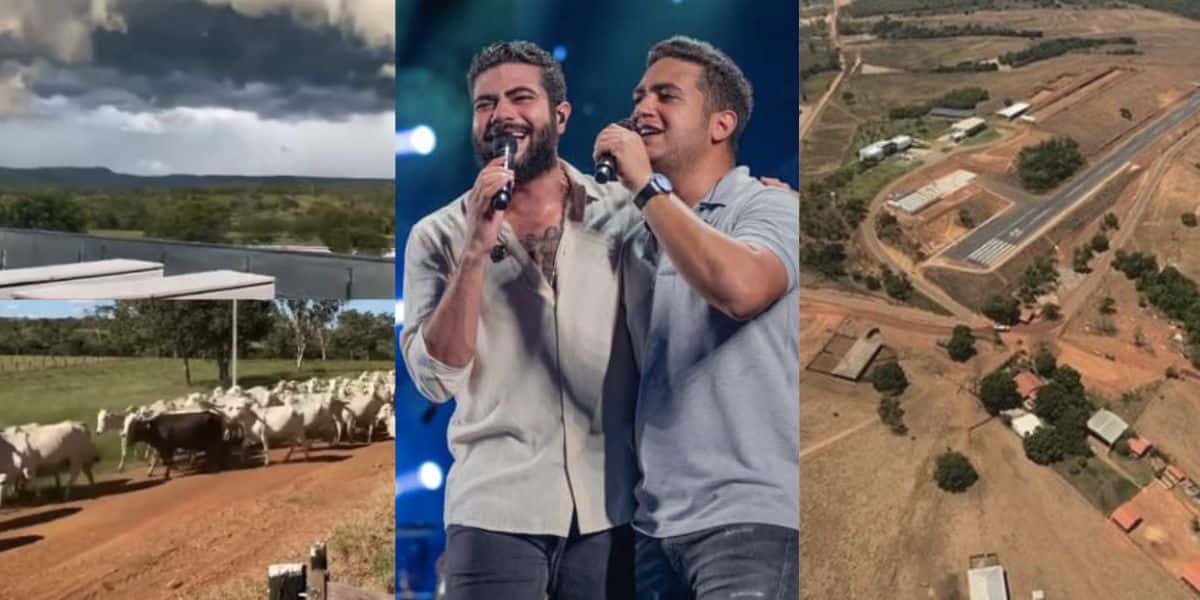 Fazenda milionária de Henrique e Juliano (Reprodução/Montagem TV Foco)